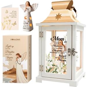 Remembrance Angel Memorial Lantern - Memorial Gifts for Loss of Mother, Thoughtful Sympathy Gifts for Loss of Mom, Funeral Gifts, Rememberance Gifts, Bereavement Gifts for Loss of Mother