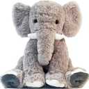Large Elephant Stuffed Animals,Clever Elephant Plush Toy for Kids, for Girls and Women,Super Soft Room Decoration(Gray)