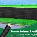 2ft x 100ft Silt Fence Black Silt Fence with 11 Wooden Stakes for Agricultural Fencing, Erosion Barrier, Durable PP Polypropylene Fabric