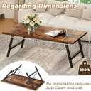 FAMIDGE Folding Coffee Table, 39.4 Portable Floor Table Desk for Sitting on The Floor, No Assembly Low Coffee Table for Living Room, Home, Caravan and Camping, Large 39.4Lx19.7Wx15.8H, Brown, Extra Large 1T