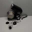 Kitchen in the box Stand Mixer,3.2Qt Small Electric Food Mixer,6 Speeds Portable Lightweight Kitchen Mixer for Daily Use with Egg Whisk,Dough Hook,Flat Beater (Black)