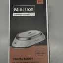 Newbealer Travel Iron with Global Voltage, 100-240V Mini Dry Iron for Clothes (No Steam), Max 300W, 60s Heat Up, 302 Non-Stick Ceramic Soleplate, 0.8lbs Ultra-Lightweight (Silver)