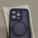 CANSHN Magnetic Compatible with iPhone 16 Pro Case, Upgraded [Full Camera Protection] [Compatible with Magsafe] [Translucent Matte] Shockproof Protective Phone Case Cover 6.3 Inch - Deep Blue