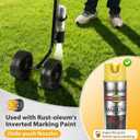 CAROD Marking Paint Wand, Dual-Wheel Line Marking Wand Sprayer Compatible with Inverted Marking Paint, Side Push Marking Stick for Ground Sport Field Parking Lot Spray Applicator