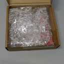 Soulchen 24 Pcs Crystal Icicle Christmas Tree Ornaments 3 Styles Christmas Icicles Drop Clear Plastic Chandelier Pendants Crystal Hanging Decoration for Xmas Tree Winter Wedding Holiday