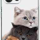 Case for Moto G 2025,Lying Cute Cats Drop Protection Shockproof Case TPU Full Body Protective Scratch-Resistant Cover for Motorola Moto G 2025