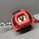 Portable Drill Winch of 1000 Lbs, Red Handheld Drill Winch with 40 Foot Synthetic Rope, Rotate The Hook 360 Degrees, for Lifting & Dragging(Red)