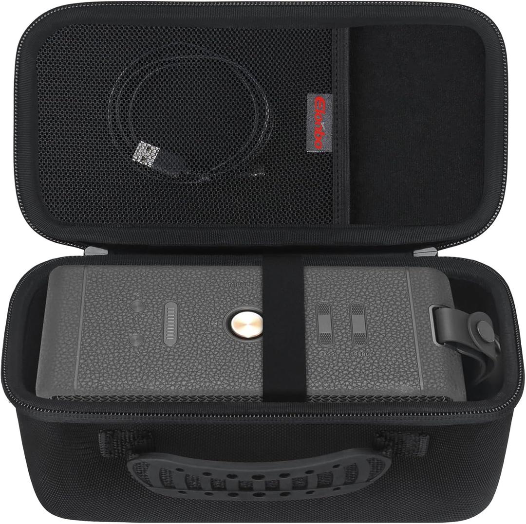 Elonbo Carrying Case for Marshall Middleton Portable Bluetooth Speaker, Wireless Speaker Travel Protective Bag Storage Cover, Extra Mesh Pocket Fits Charging Cable, Black