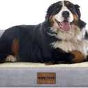 Large Dog Bed Orthopedic Washable: Jumbo Dog Bed Bolster Extra Large Dogs Egg Crate Foam Sofa Couch Waterproof Removable Cover - Purple (53.0"L x 42.0"W x 6.5"Th)