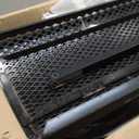 Hiboom 36 Inch Compost Spreader, Peat Moss Spreader, Manure Roller with Adjustable T Shaped Handle, Lightweight Metal Mesh for Lawn Garden Spreading Manure Topsoil (Black) (15.7 x 36 Inch)