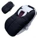 Winter Baby Car Seat Cover, Carseat Cover for Baby Seat or Stroller, Windproof Warm Infant Car seat for Newborn Keep Babies Warm Bunting Bag (Black)