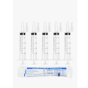 20ml Syringe for Liquid, Oral, Scientific Labs, Measurement, Dispensing, with Cap 4 Pack 20ml Syringes