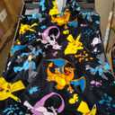 Pokemon Bath Towels 100% Cotton Towels Kids Teens Beach Pool Shower Travel Essentials (Black/Multi, 6-9 Years)