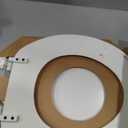 CHURCH Toilet Seat, Easy Clean Hinges Release for Deep Cleans, Durable Enameled Wood Seat, Round, White