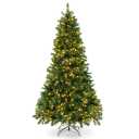 6 FT Artificial Xmas Tree with 821 PVC Branch Tips 560 Warm White LED Lights