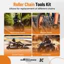 maXpeedingrods Roller Chain Tools Kit for #60#80#100 Roller Chain, with Roller Chain Connecting Holder Puller & Chain Detacher Breaker Cutter Repair Tool for Motorcycle Bicycle Go Kart ATV Chains