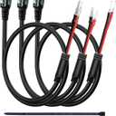 Radar Detector Hardwire Power Cord, Rearview Mirror Plug Cable, with Inline Fuse Holder, Suitable for Uniden Escort Beltronics Valentine One Cobra Whistler Radar Detector, 3-Piece Set, 13.7'' (RJ11)