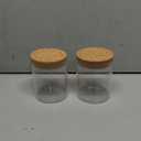 Airtight Glass Storage Containers with cork Lid, for Kitchen Pantry Organization and Storage jarIdeal for Coffee Beans Snacks Flour Cereal Sugar Tea 16oz. (Circular 3.9 * 3.3in*2pcs)