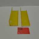 ROYALITA 24 Inches Acrylic Floating Book Shelves Wall Mounted Set of 2, Wall Hanging Plant Display Shelves, Room Decor Floating Wall Shelves for Gaming Room, Bedroom, Living Room, Office, Yellow