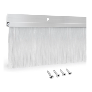 4 Set Door Brush Sweep – 2.80" x 39.3" CEPIA Garage Door Seal –White Roll Up & Exterior Door Sweep for Bottom Gap Protection (157 in / 4000 mm)