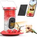 Smart Hummingbird Feeder Camera | AI Identification, 2.5K UHD, Night Vision, Attract Hummingbirds, Solar Powered Outdoor, IP66 Weatherproof, Garden Decor, Gift