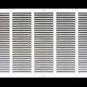 HVAC Premium 25'' x 16'' [Duct Opening] Flat Stamped Steel Return Air Grille - Sidewall and Ceiling - HVAC Vent Duct Cover - White [Outer Dimensions: 26.75''w X 17.75''h]