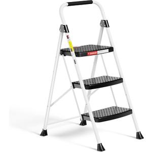 HBTower Step Ladder, Folding Step Stool with Wide Anti-Slip Pedal