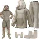 Mosquito Bug Suit for Men Women, 4 Pcs Full Body Mosquito Net Suit L/XL