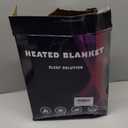 MAXEVE Electric Heated Throw Faux Rabbit Fur Blanket with 8 Heating Levels & 8 Hours Auto Off, Fast Heating Warm Cozy Sherpa Washable Blanket with Over-Heat Protection, ETL Certification, Grey