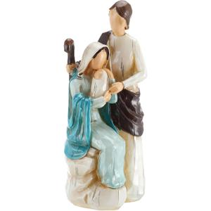 Holy Family Figure 8 Inch Christmas Catholic Holy Family Figurine Mary Jesus Joseph Nativity Scene Statue, Religious Gift, Table Decor Christmas Display