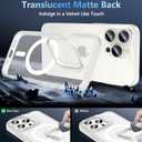 Fin2feel for iPhone 13 Pro Case with Screen Protector, Compatible with MagSafe, Magnetic Phone Case with Camera Stand Protective Shockproof Matte Cover Case for iPhone 13 Pro (Clear)