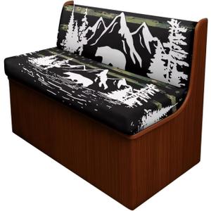 American Flag RV Dinette Cushion Covers Mountain Stretchable Camper Cushion Slipcovers for Travel Trailer Couch,Machine Washable RV Accessories