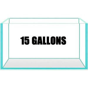 15 Gallon Rimless Aquarium Fish Tank, Ultra-Clear Nano Glass Rectangular Fish Tank L19.6＂×W13＂×H13.8＂ Thickness 6mm Glass Aquarium (L 15 Gallons)