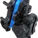 Anti-Theft UTV Phone Mount with Vibration Dampener, Adjustable SXS Phone Holder with Aluminum Bracket Fit for 1.75"-2" Roll Cage, Heavy Duty RZR Cell Phone Holder to 5.4"-7.2" Phones