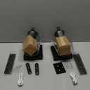 Battery Operated Wall Sconce Set of 2, Black Rechargeable Wall Lights with Timer Function, Easy Install Dimmable Wireless Wall Lamps Sconces Wall Decor for Living Room Bedroom Hallway, Emergency 3000K, Color: Black (Clear Tubular Lampshade)