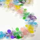 Easter Garland Decorations 33Ft Colorful Tinsel Spring Pastel Garland Easter Tree Decor for Bedroom Office Classroom Party Indoor Outdoor Holiday Home Decoration Supplies Blue Yellow Pink White