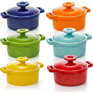 6pc Ceramic Mini Pots