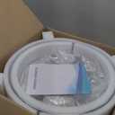 YYJLX 6 Light Modern Large Round Crystal Chandelier Chrome Semi Flush Mount Ceiling Light Fixtures E26 Ceiling Lamp for Dining Room Living Room Laundry Room Foyer Kitchen Balcony Bedroom(Silver)