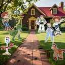 Toy Inspired Story Themed Happy Birthday Yard Signs, 7PCS Birthday Party Supplies Set with Stakes, Outdoor Lawn Party Decor for Unforgettable Celebrations Outdoor Yard Decorations Garden Party