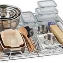 HOLDN STORAGE Pull Out Cabinet Organizer, Heavy Duty Caddy -20W x 21D - Requires At Least 21-1/4 Cabinet Opening, Steel Metal Cabinet Drawers Slide Out, Chrome