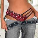 Avidlove Sexy Panties for Women Butterfly Embroidered Underwear Mesh Panties Pack (Medium)