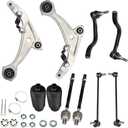 A-Premium 10Pcs Front Suspension Kit, Lower Control Arm, Sway Bar Link, Inner & Outer Tie Rod End, Rack And Pinion Boot, Compatible with Nissan Altima 2007 2008 2009 2010 2011 2012 2013