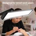Neatfi Ultra 3,500 Lumens LED Desk Lamp with Clamp 45W, 270 SMD LEDs, Shadow-Free | Adjustable Brightness | Task Light for Nail, Craft & Office (Black, 26-Inch Wide Shade)
