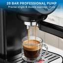 XIXUBX Espresso Machine, 20 Bar Pump Temperature Control, Compact Espresso Maker with Steam Milk Frother, Professional Coffee Makers for Home, Cappuccino Latte Machine, Gifts for Coffee Lover