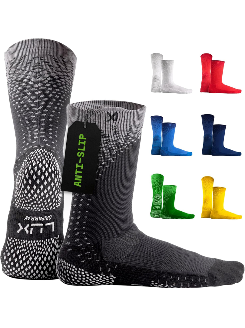 LUX Sports ProCleat Performance Grip Socks GripArray™ - Athletic Socks for Performance Sports - Grip Socks for Men and Women