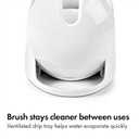 OXO Good Grips Compact Toilet Brush & Canister, Toilet Bowl Brush and Holder with Automatic Canister Door, Bathroom and Small Spaces Cleaning Supplies Essential