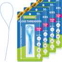 2 x RioRand Floss Threaders,Essential Tool for Maintaining Oral Health with Braces, Bridges, and Implants 200 Count (Pack of 4)