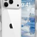 Vakoo Case for iPhone 17 Pro Max | Clear Anti-Yellowing, Hard Back, Military-Grade Drop Protection, Supports Wireless Charging - Transparent