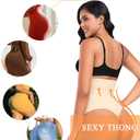 Tummy Control Thong Shapewear for Women High Waisted Body Shaper Panties Shaping Thong Girdle Underwear (Beige, XXL)