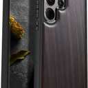Carveit Wood Case for Galaxy S24 Ultra Case [Natural Wood & Black Soft TPU] Shockproof Protective Cover Unique Wooden Design Compatible with Samsung S24 Ultra (Natural Wood-Blackwood)